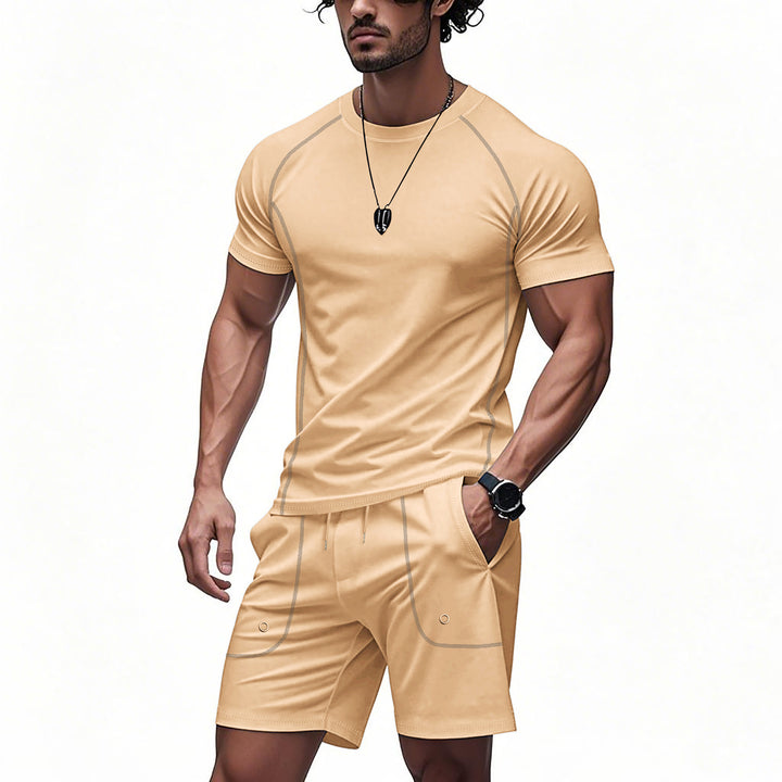 Herren Sportset mit atmungsaktivem T-Shirt und Shorts Drune