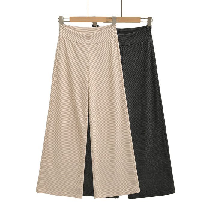 Damen weite Jersey-Hose mit hohem Bund Drune