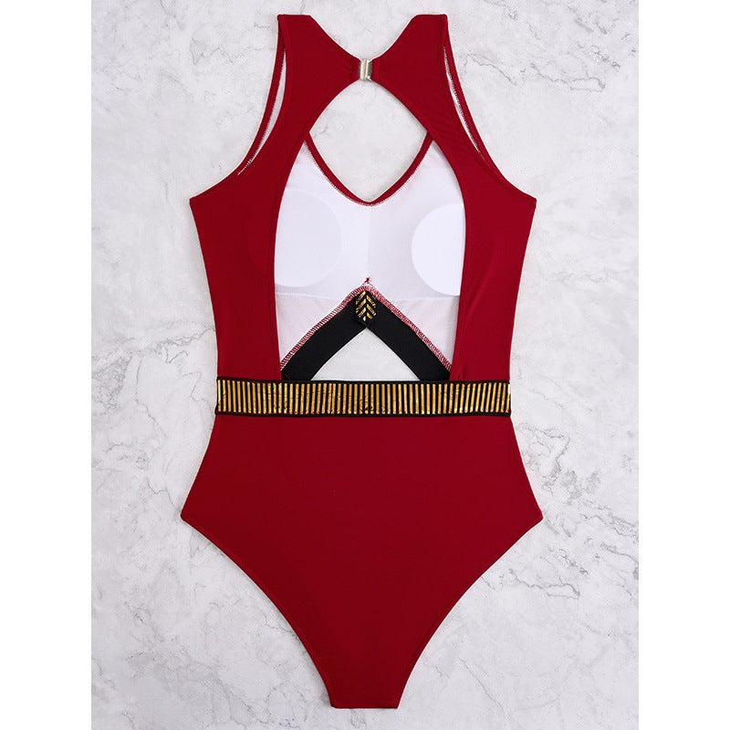 Damen Badeanzug mit Cut-Out Design und modischen Akzenten Drune