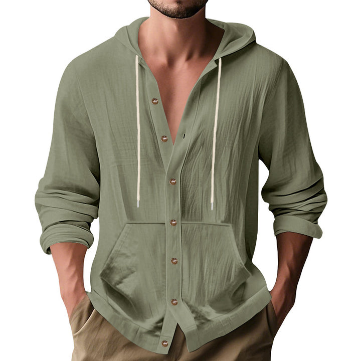Herren lässige Sommerjacke mit Kapuze Drune