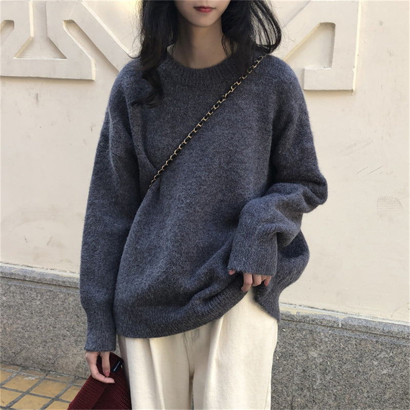 Damen lässiger Pullover im Oversized-Stil Drune