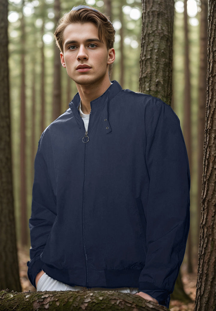 Herren leichte Windjacke mit hohem Kragen Drune