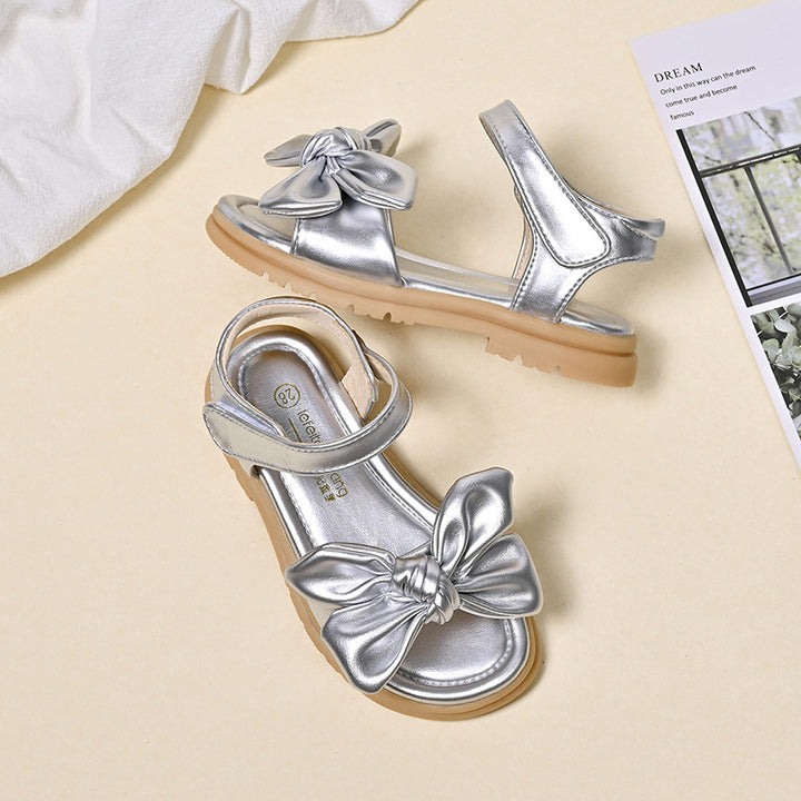 Damen Komfortable Sandalen mit dekorativen Schleifen Drune