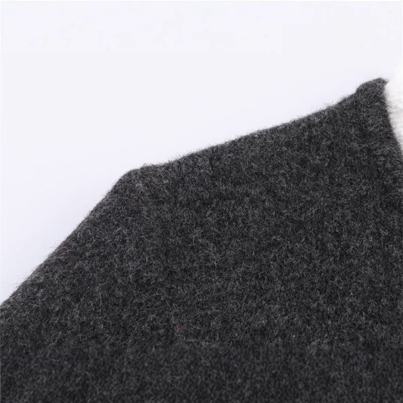 Damen modische Strickjacke mit Rüschendetails und Knopfverschluss Drune