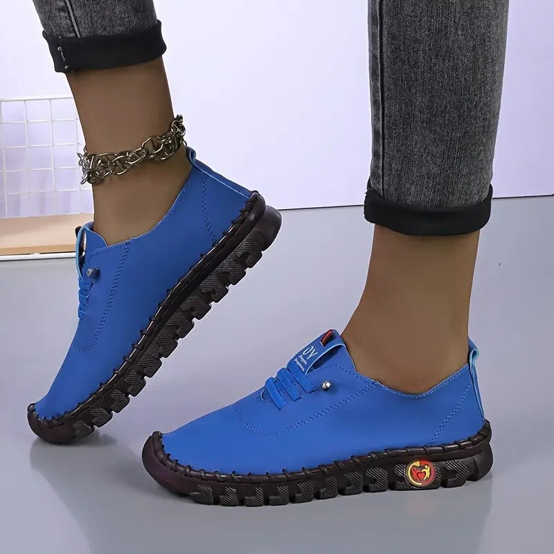 Damen nan flexible faltbare Freizeitsneaker mit stoßdämpfender Profilsohle Drune