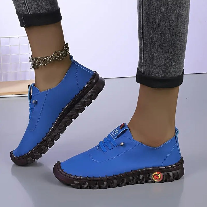 Damen nan flexible faltbare Freizeitsneaker mit stoßdämpfender Profilsohle Drune