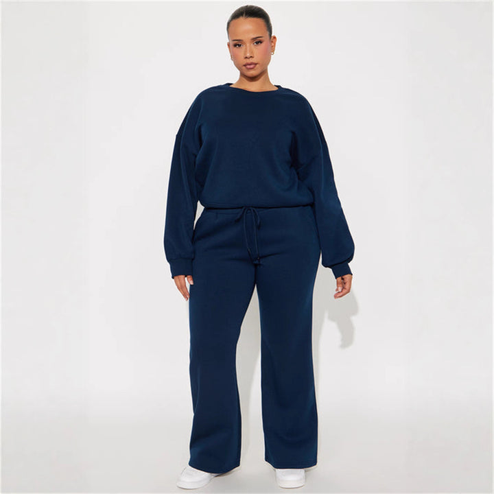 Damen cropped Sweatshirt mit voluminösen Ärmeln Drune