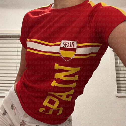 Damen Freizeit Grafik Sport T-Shirt Drune