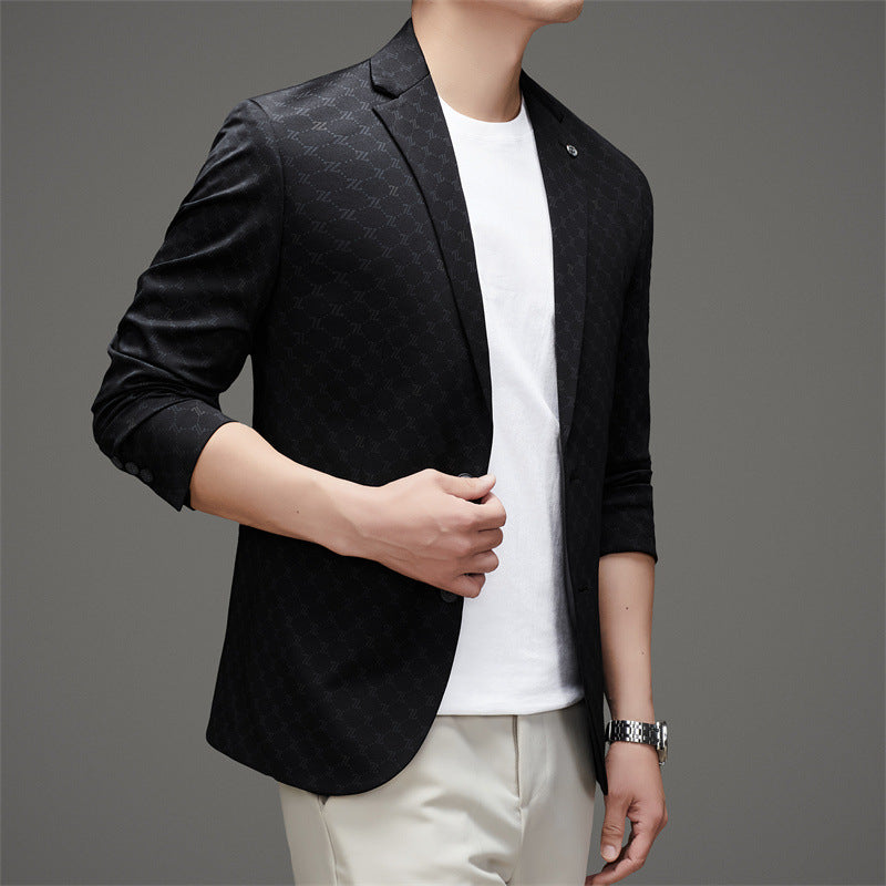 Herren modischer Blazer mit feinem Muster und hochwertigen Materialien Drune