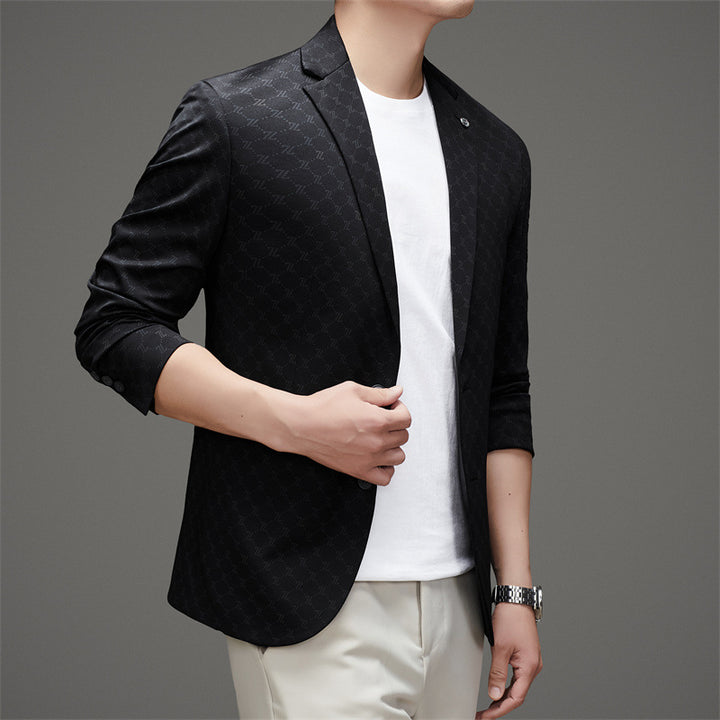 Herren modischer Blazer mit feinem Muster und hochwertigen Materialien Drune