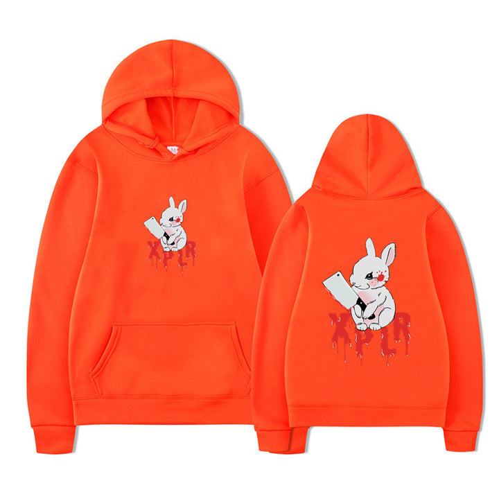 Damen Kapuzensweater mit auffälligem Cartoon-Motiv und bequemer Passform Drune