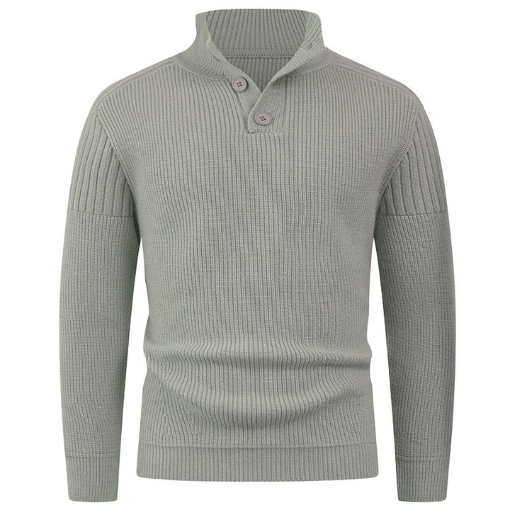 Herren innovativer Halbreißverschluss Pullover mit Rippstruktur Drune