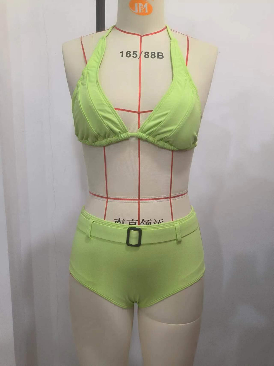 Damen Triangel-Bikini-Set mit praktischen Schnallen-Details Drune