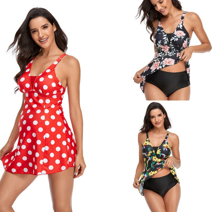 Damen Badeanzug für Schwangere mit modischem Schnitt und floralem Design Drune