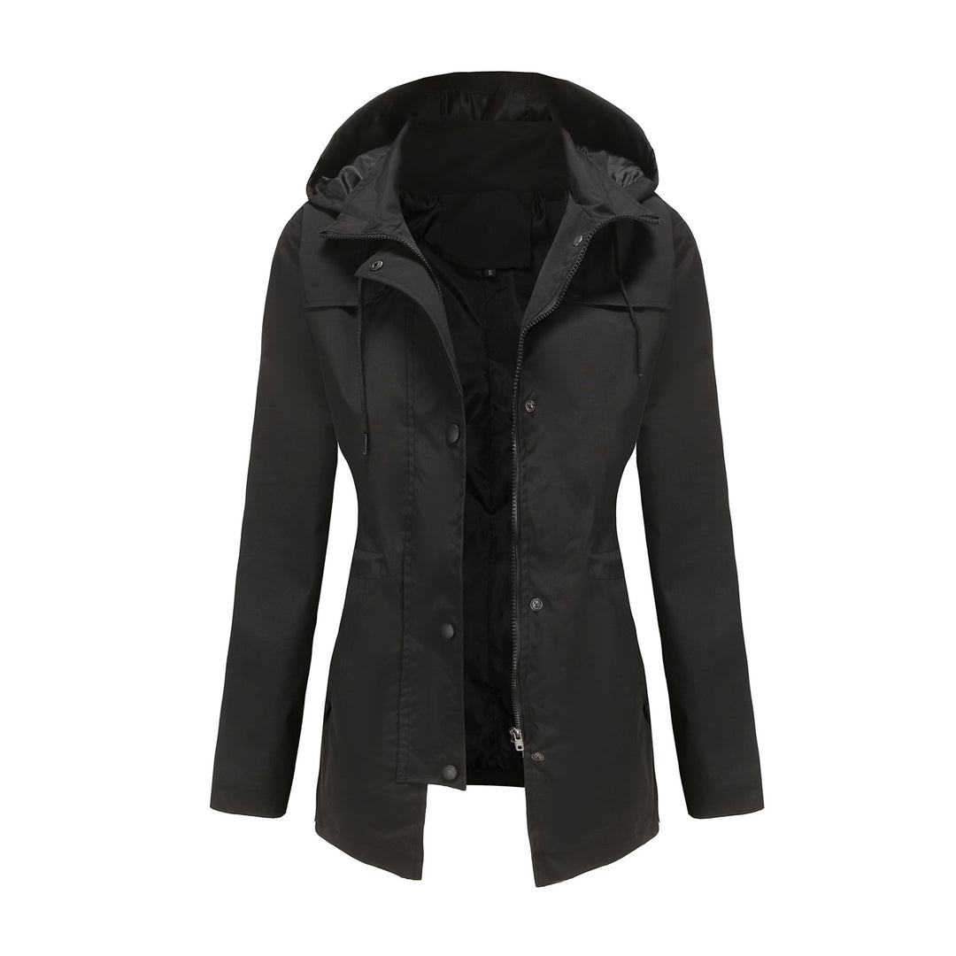 Damen wetterfeste Freizeitjacke mit verstellbarer Kapuze Drune