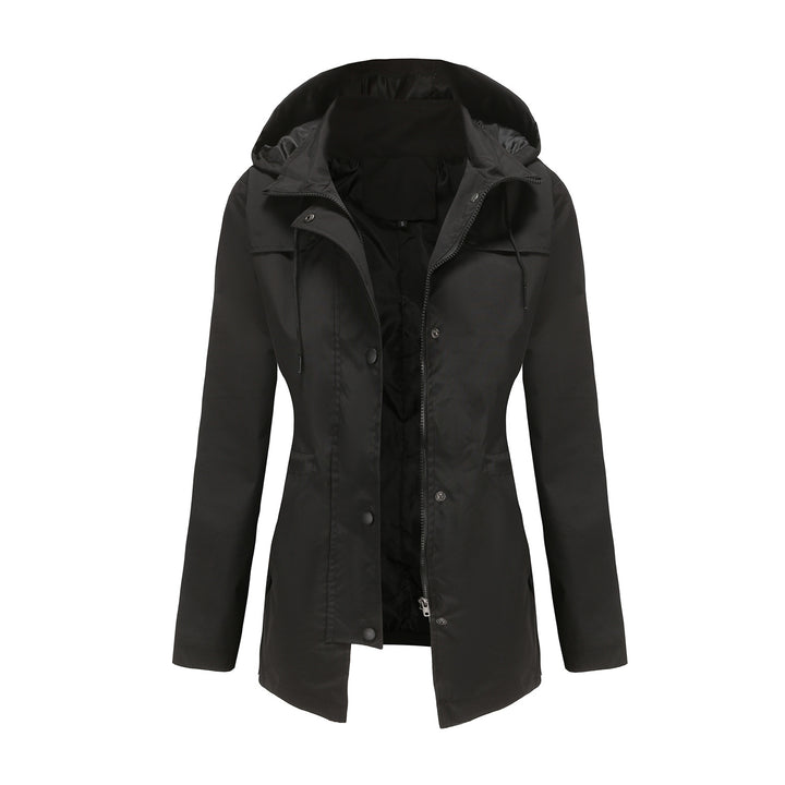 Damen wetterfeste Freizeitjacke mit verstellbarer Kapuze Drune