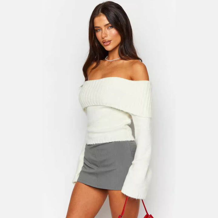 Damen Off-Shoulder Pullover Drune