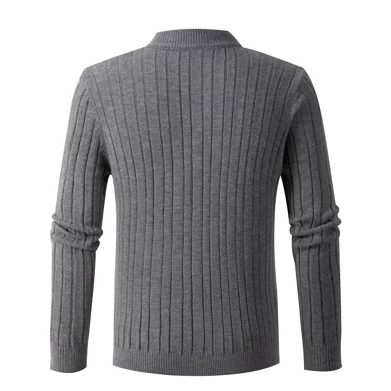 Herren Feinstrickpullover mit Stehkragen Drune