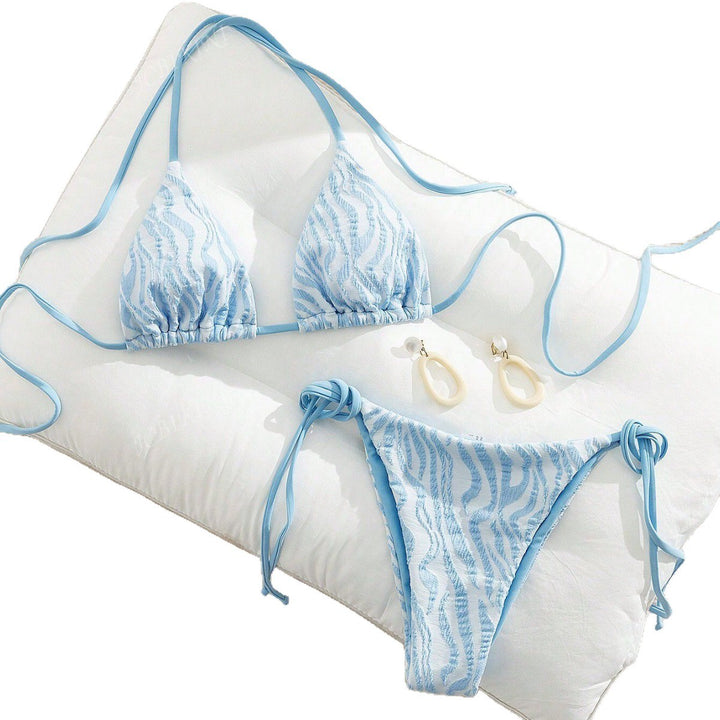 Damen Triangel-Bikini mit stilvollen Knotendetails Drune