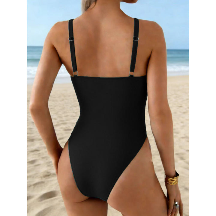 Damen Einteiliger Badeanzug mit elegantem Wickeldesign Drune