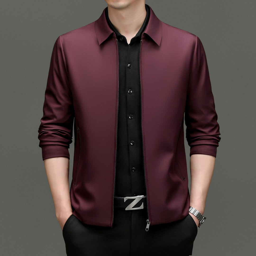 Herren moderne Übergangsjacke mit sportlichem Stehkragen und praktischen Reißverschlusstaschen Drune