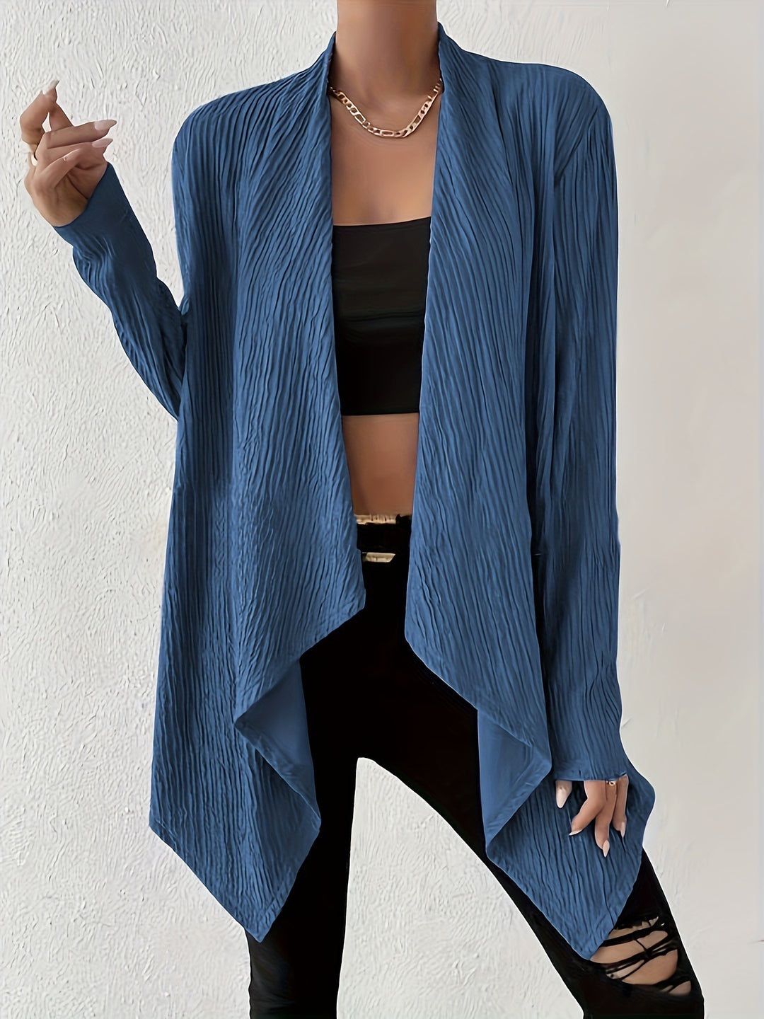 Damen Drapierte Langjacke aus atmungsaktivem Material mit modernem Schnitt Drune