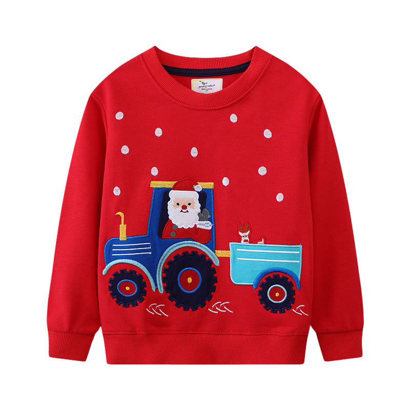 Kinder Sweatshirt mit fröhlichem Traktor-Motiv Drune