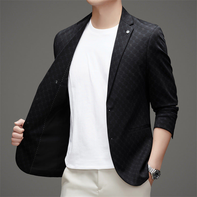 Herren modischer Blazer mit feinem Muster und hochwertigen Materialien Drune