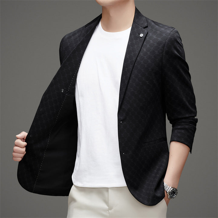 Herren modischer Blazer mit feinem Muster und hochwertigen Materialien Drune
