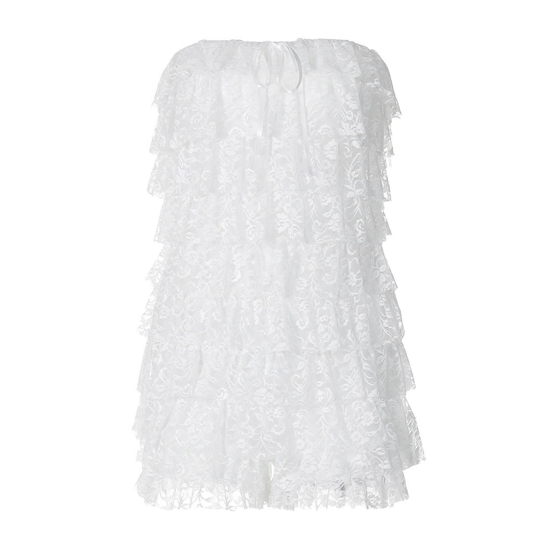 Damen Rüschenshirt mit Trägern Drune