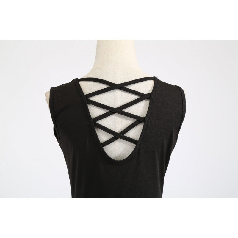 Damen Swingkleid mit buntem Totenkopf-Design und seitlichem Bindegürtel Drune