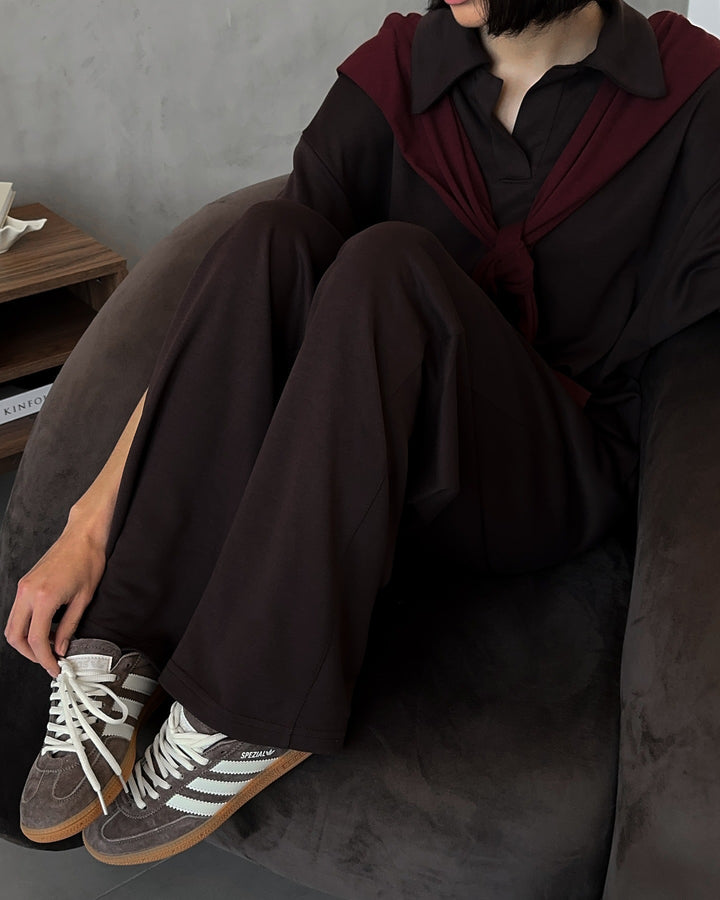 Damen bequemer und stilvoller Jumpsuit mit Kragen Drune
