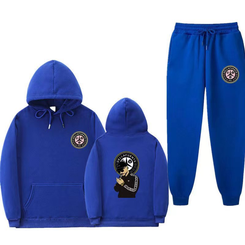 Damen Set aus Kapuzenpullover und Jogginghose mit einzigartigem Druck Drune