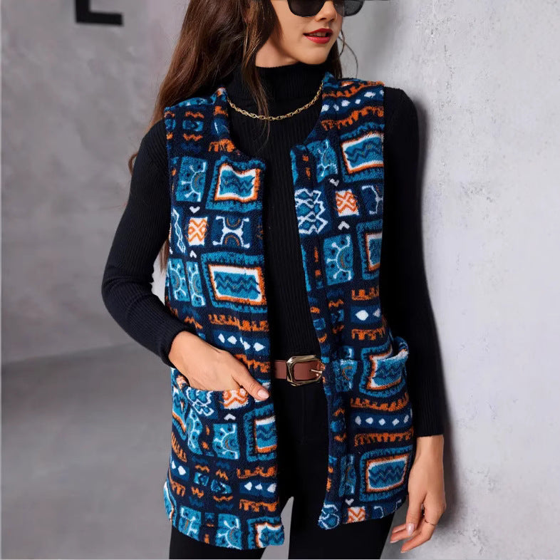 Damen Statement-Weste im Ethno-Design Drune