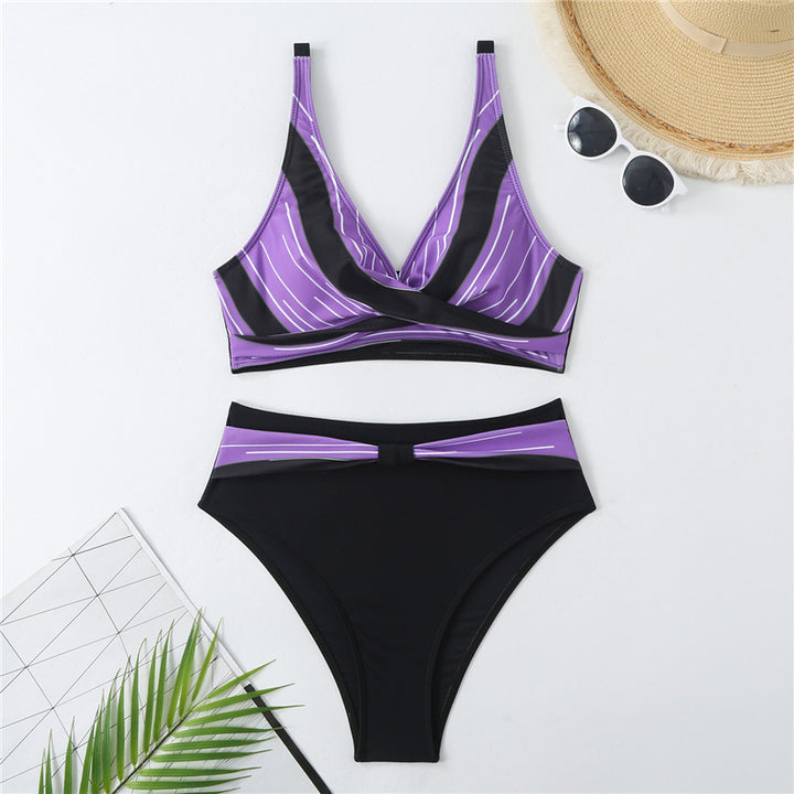 Damen Bikini-Set mit modernem Wickeldesign und figurbetonendem Schnitt Drune