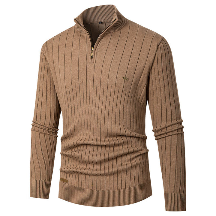 Herren Pullover mit Stehkragen und Feinstrick Drune