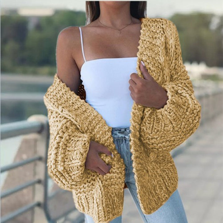 Damen Grobstrick-Cardigan mit oversized Passform und lässigem Design Drune