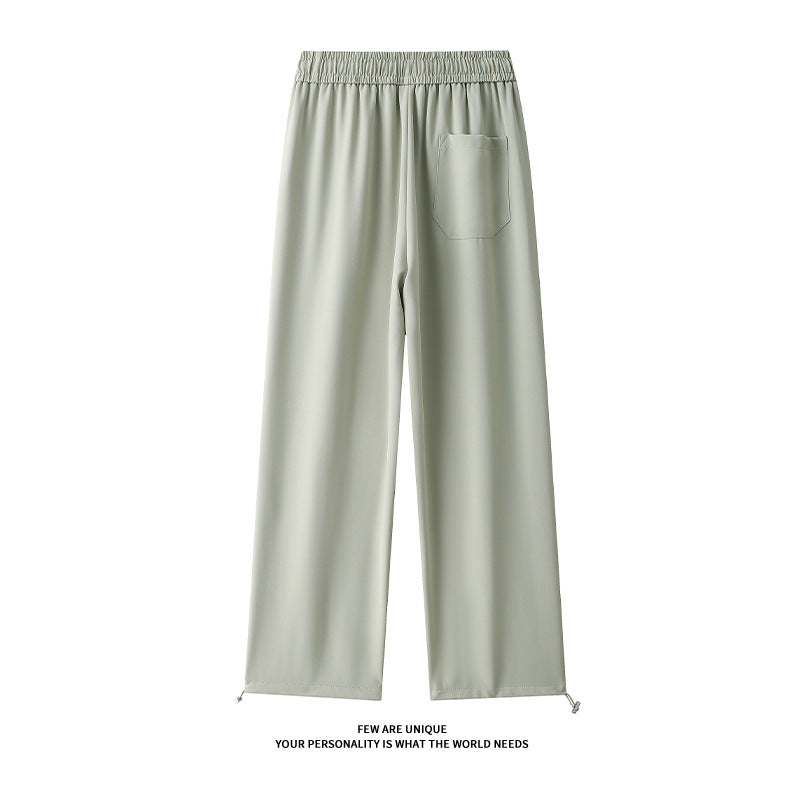 Damen Weitgeschnittene Freizeithose mit elastischem Bund und verstellbarem Kordelzug Drune