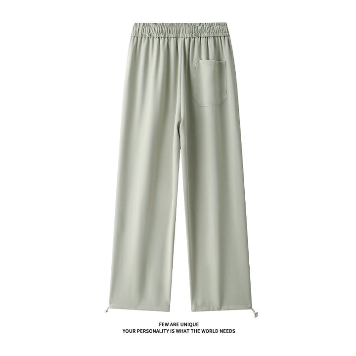 Damen Weitgeschnittene Freizeithose mit elastischem Bund und verstellbarem Kordelzug Drune