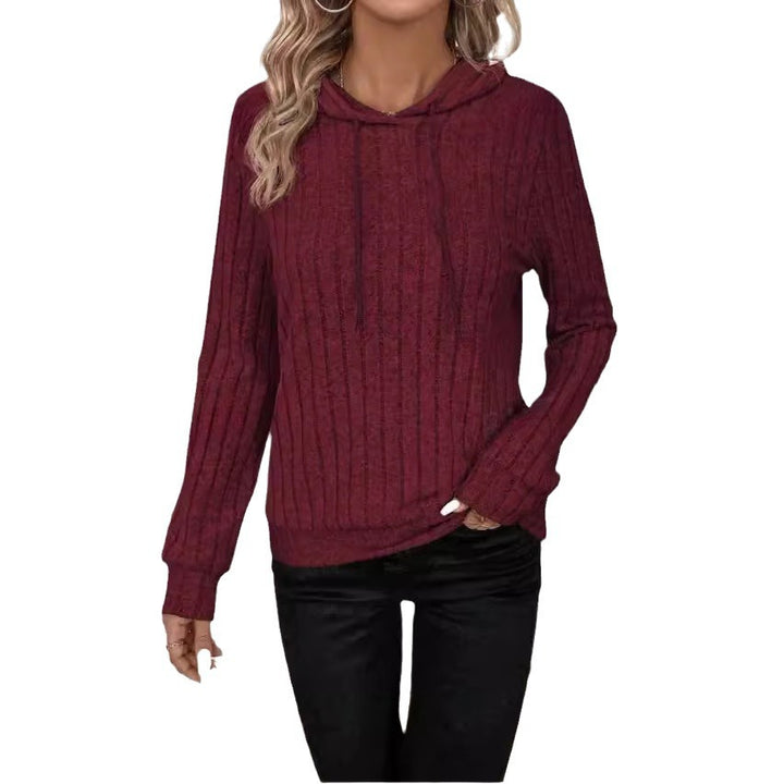 Damen Fleece Kapuzenpulli im Rippdesign Drune