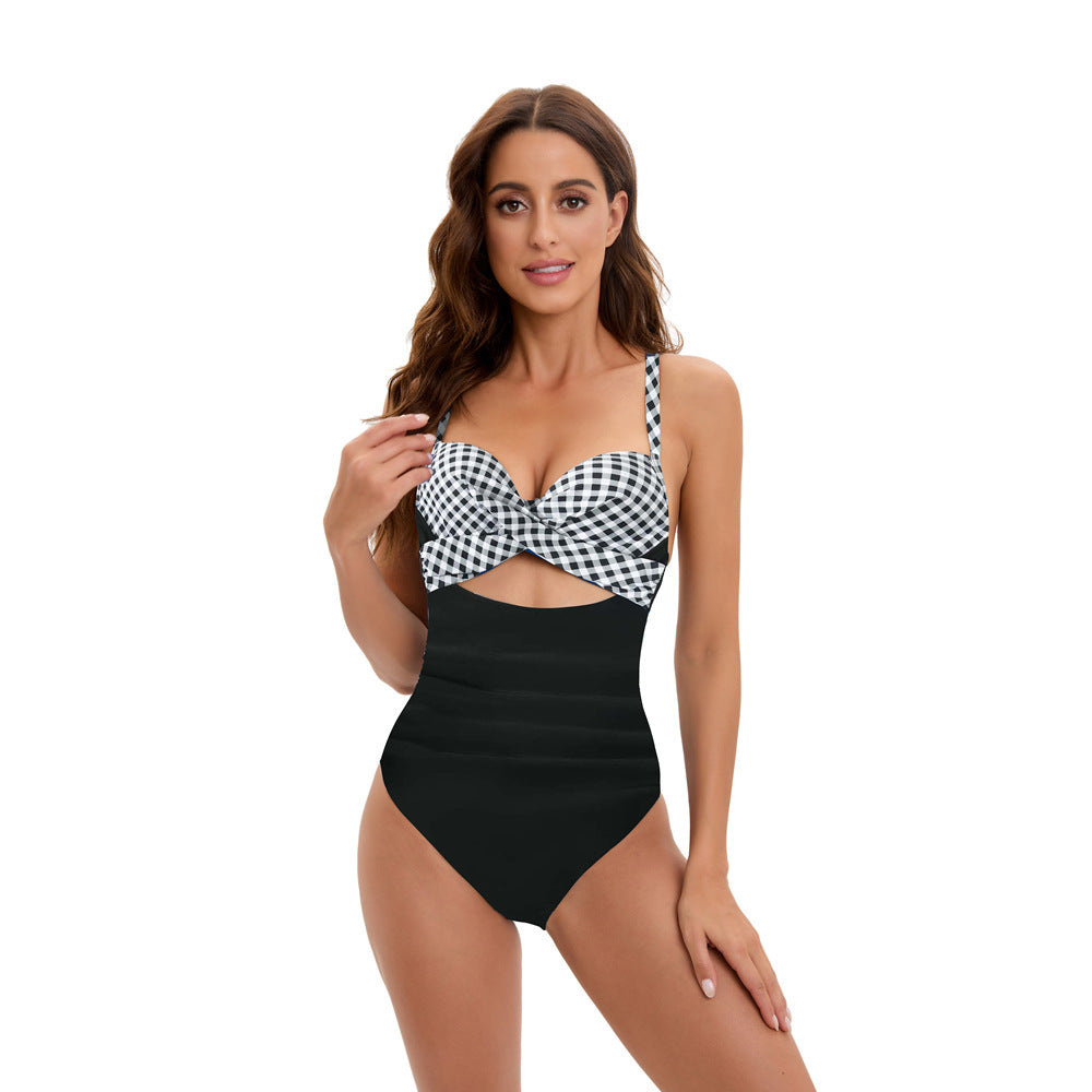 Damen Hochtaillierter Bikini mit modischem Twist-Design Drune