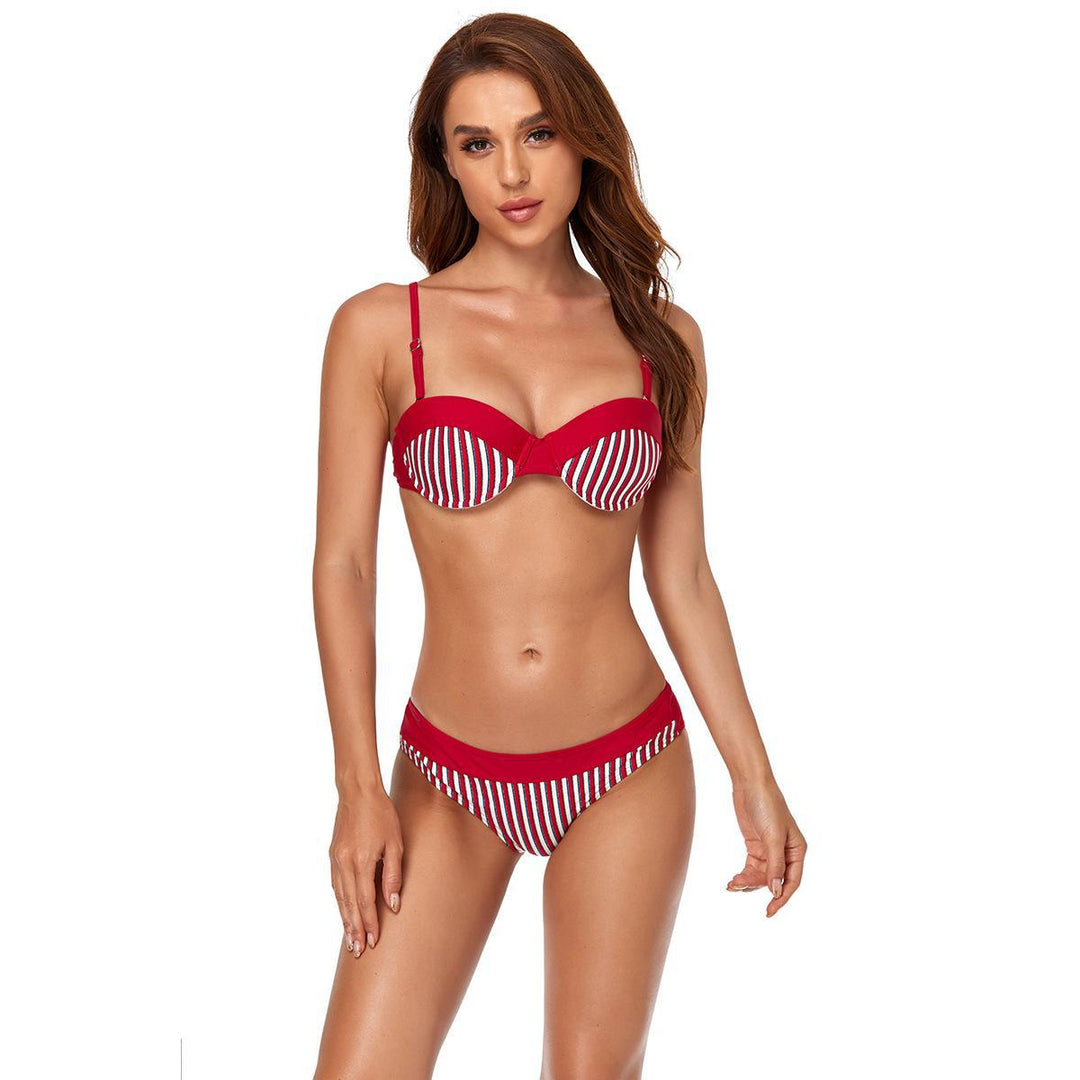 Damen Bikini mit raffiniertem Bügel-Oberteil und elastischem Unterteil Drune