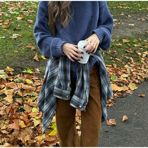 Damen lässiger Strickpullover mit trendigem Oversized-Schnitt Drune