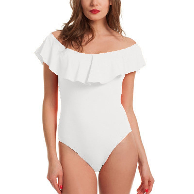 Damen Badeanzug mit voluminösem Rüschendesign Drune