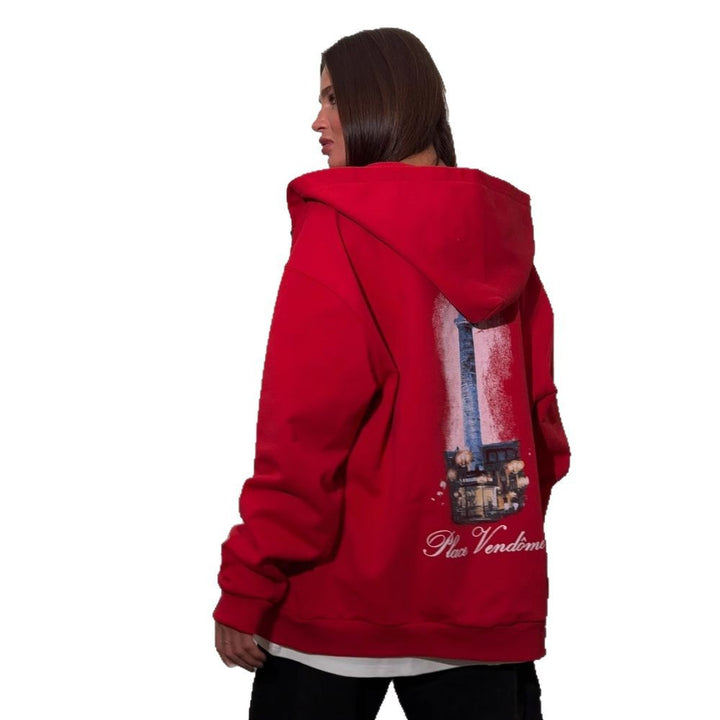 Damen Kapuzenpullover mit kreativem Grafikdesign und oversized Schnitt Drune