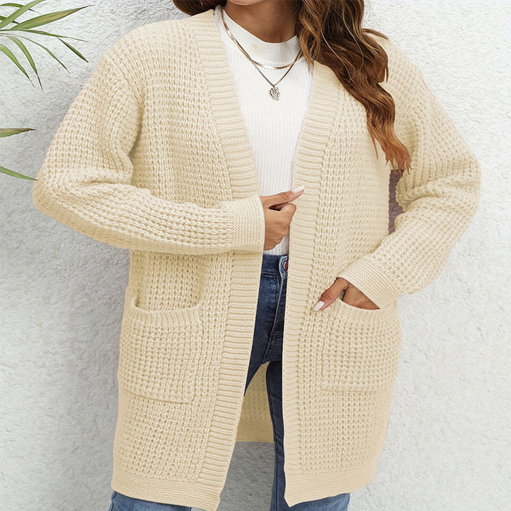Damen Strickcardigan mit aufgesetzten Taschen und lockerer Passform Drune
