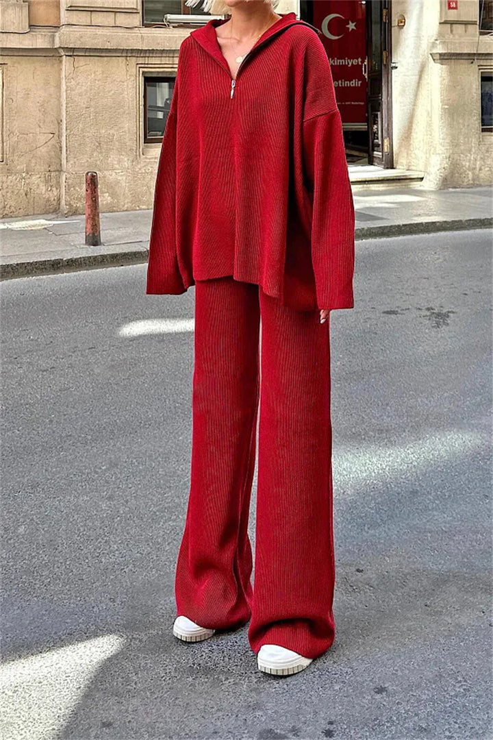 Damen lässiger Hoodie mit weitem Hosen Drune
