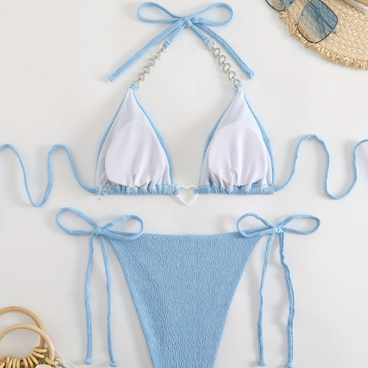 Damen Triangel-Bikini mit raffinierten Kettenakzenten Drune