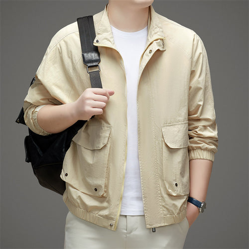 Herren Übergangsjacke mit praktischem Stehkragen und funktionalen Taschen Drune