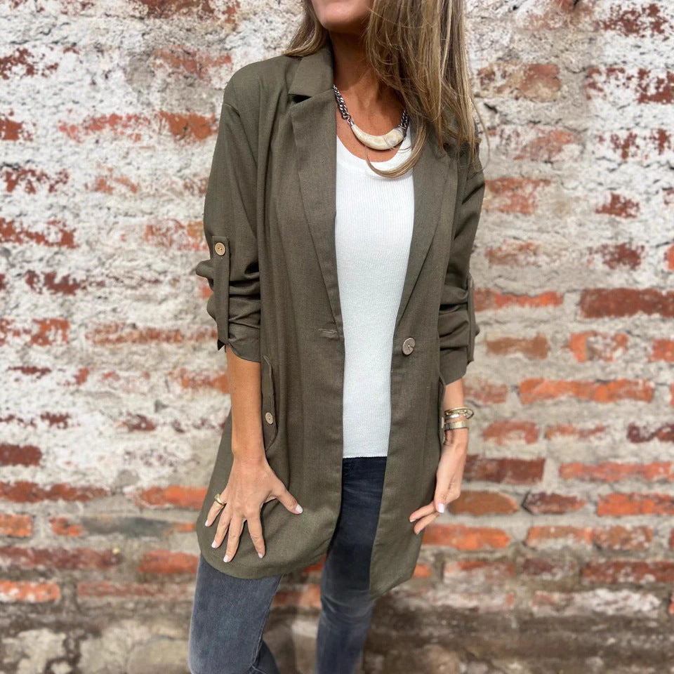 Damen leichte und elegante Blazerjacke Drune